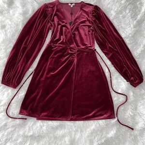 Gianni Bini Burgundy Long Sleeve Dress